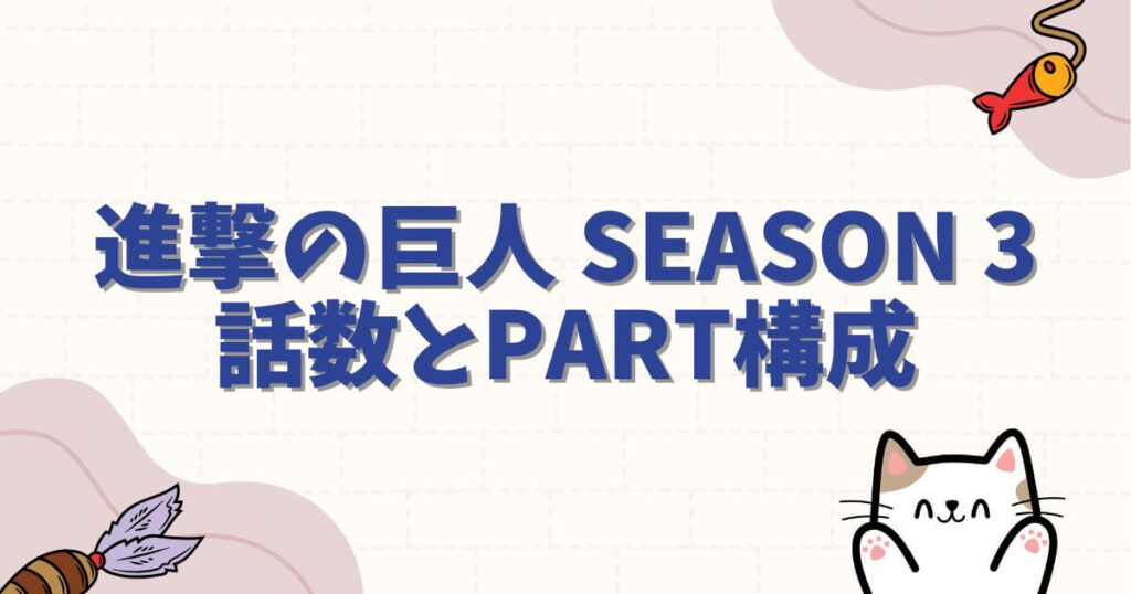 進撃の巨人Season3の話数とPart構成